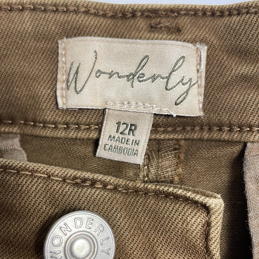 Wonderly Women’s Twill Stretch‎ Jogger Pants zipper & button closure pockets 12R - Picture 6 of 11